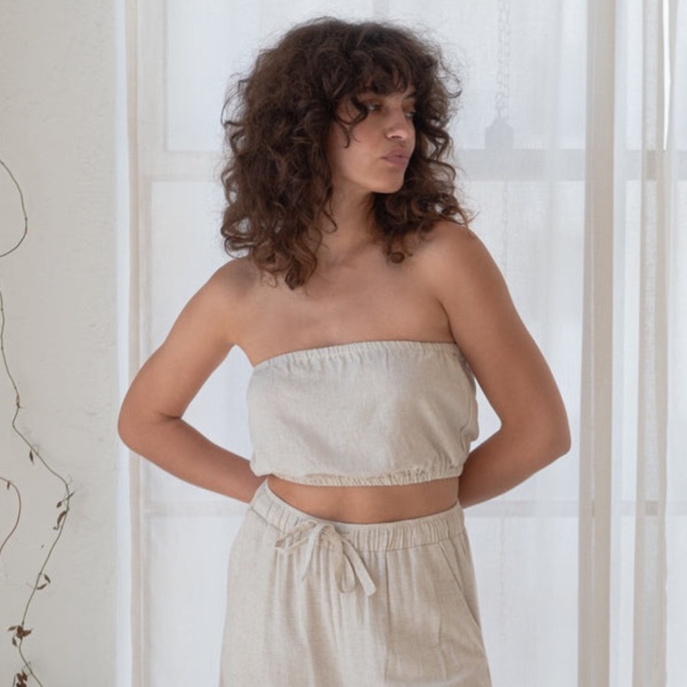 Rachel Pally Linen Sylvie Top in Natural